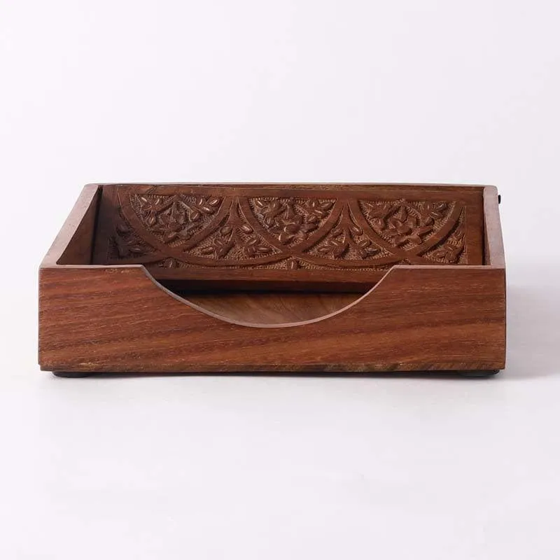 Perennial Carved Tissue Holder