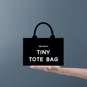 Personalized Tiny Tote Bag with Mrs Name Custom Birthday Gift Bag for 18th 21st 30th 40th 50th (PTTB1001)