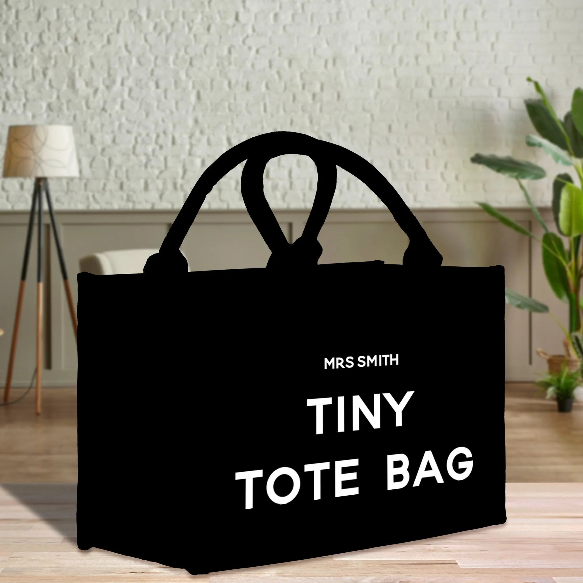 Personalized Tiny Tote Bag with Mrs Name Custom Birthday Gift Bag for 18th 21st 30th 40th 50th (PTTB1001)