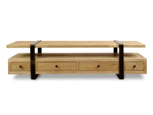 Phoenix Reclaimed Lowline 1.8m Wooden TV Entertainment Unit