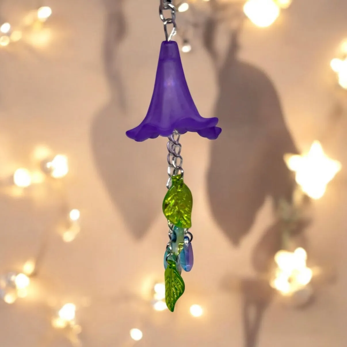 Phone charm | purple morning glory flower