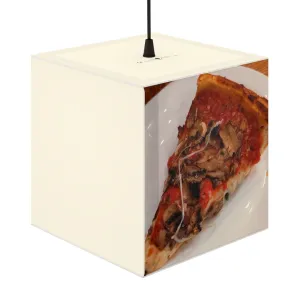Pizza on Plate Light Cube Lamp