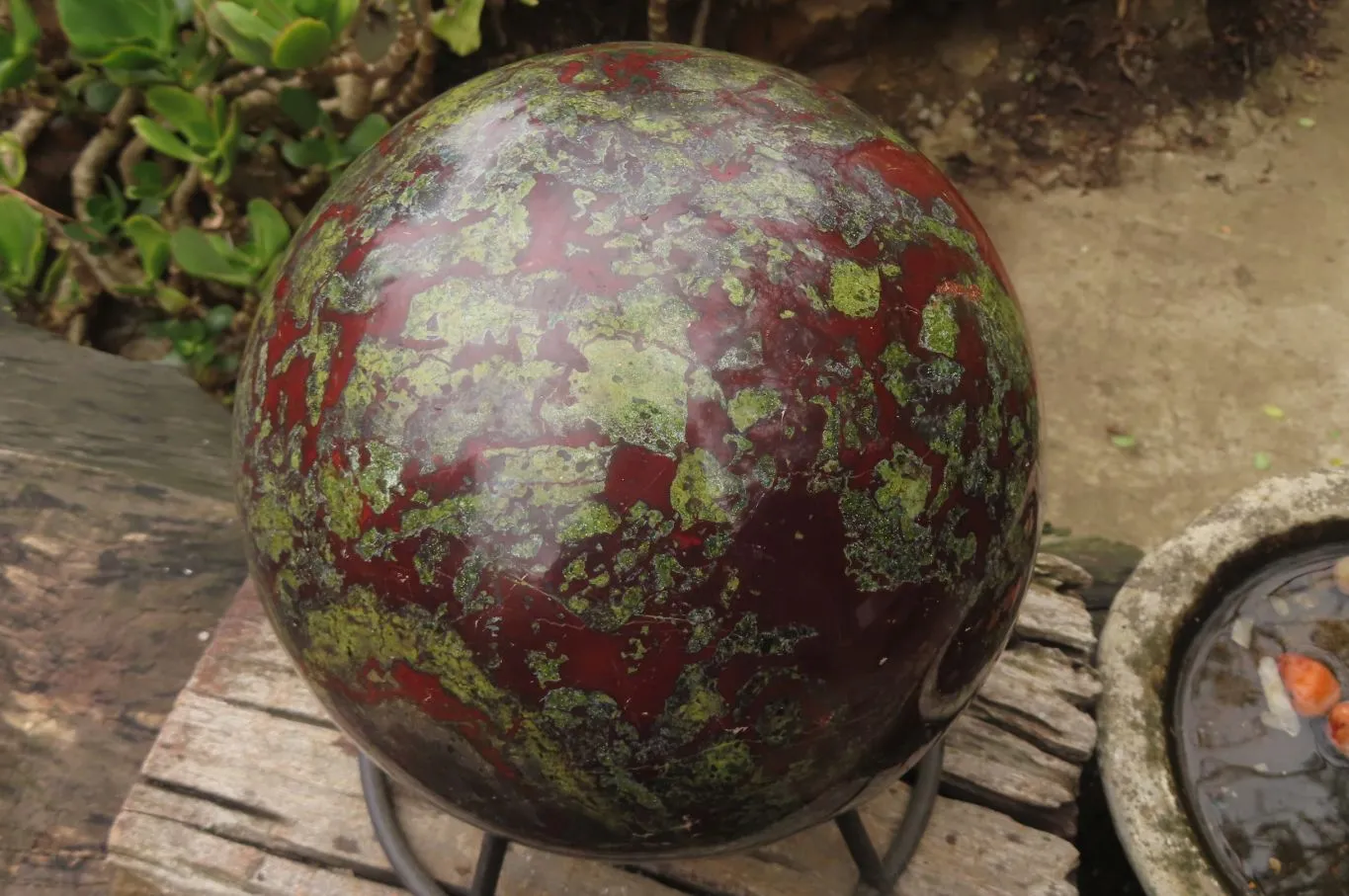 Polished Dragons Blood Stone Sphere x 1 From Tshipise, South Africa