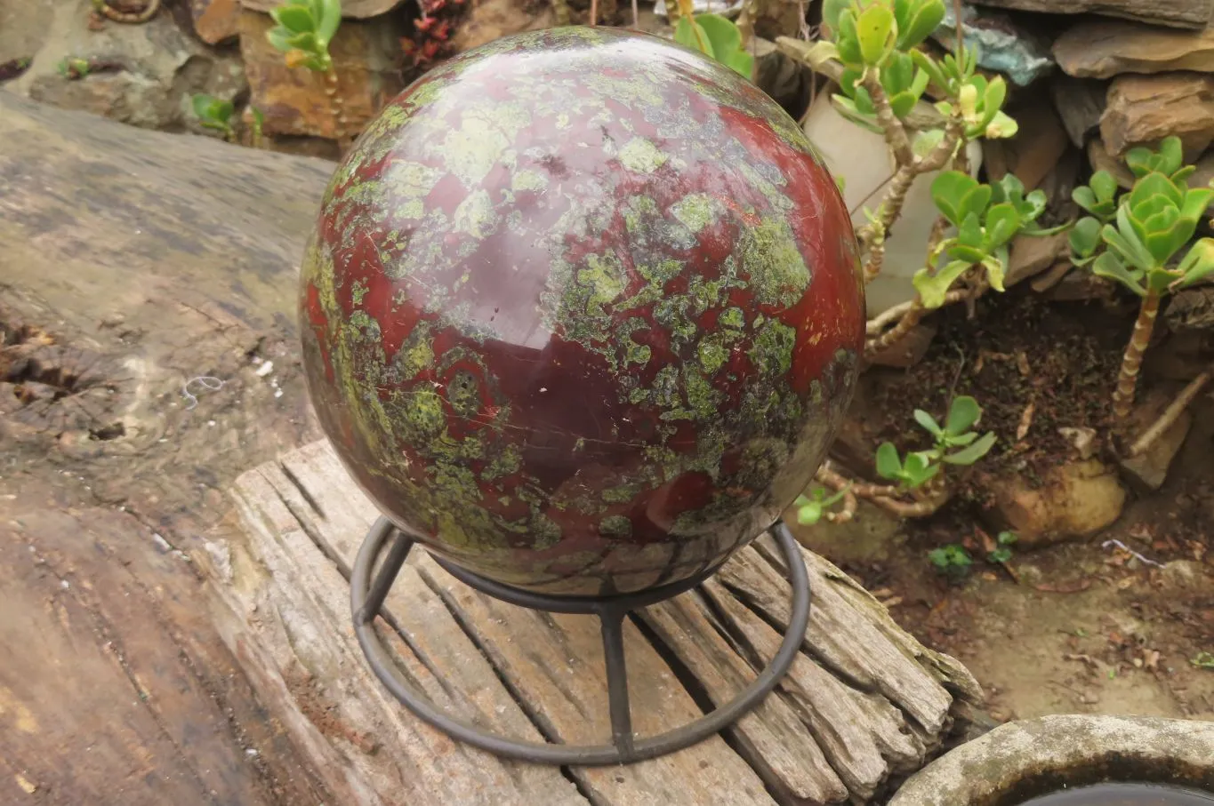 Polished Dragons Blood Stone Sphere x 1 From Tshipise, South Africa
