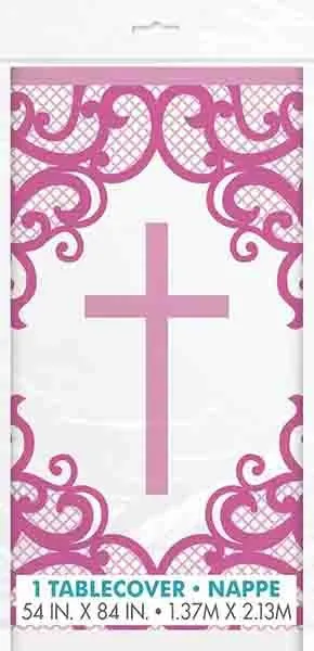 Radiant Cross - Pink Tablecover