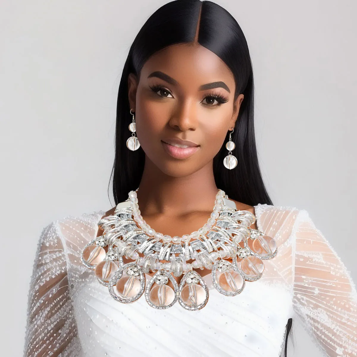 Radiant Silver Ball Drop Ensemble