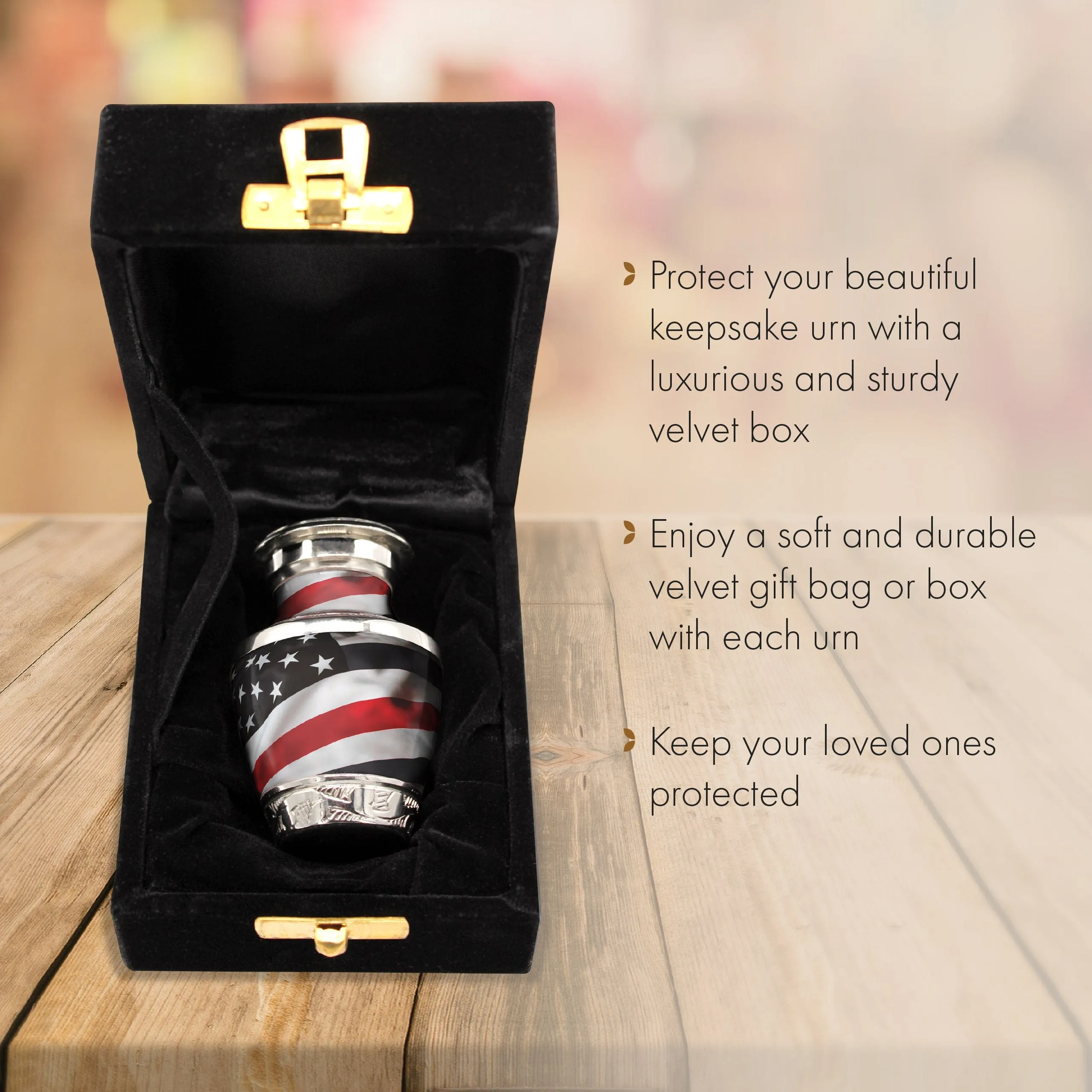 Red Line Firefighter Cremation Urns
