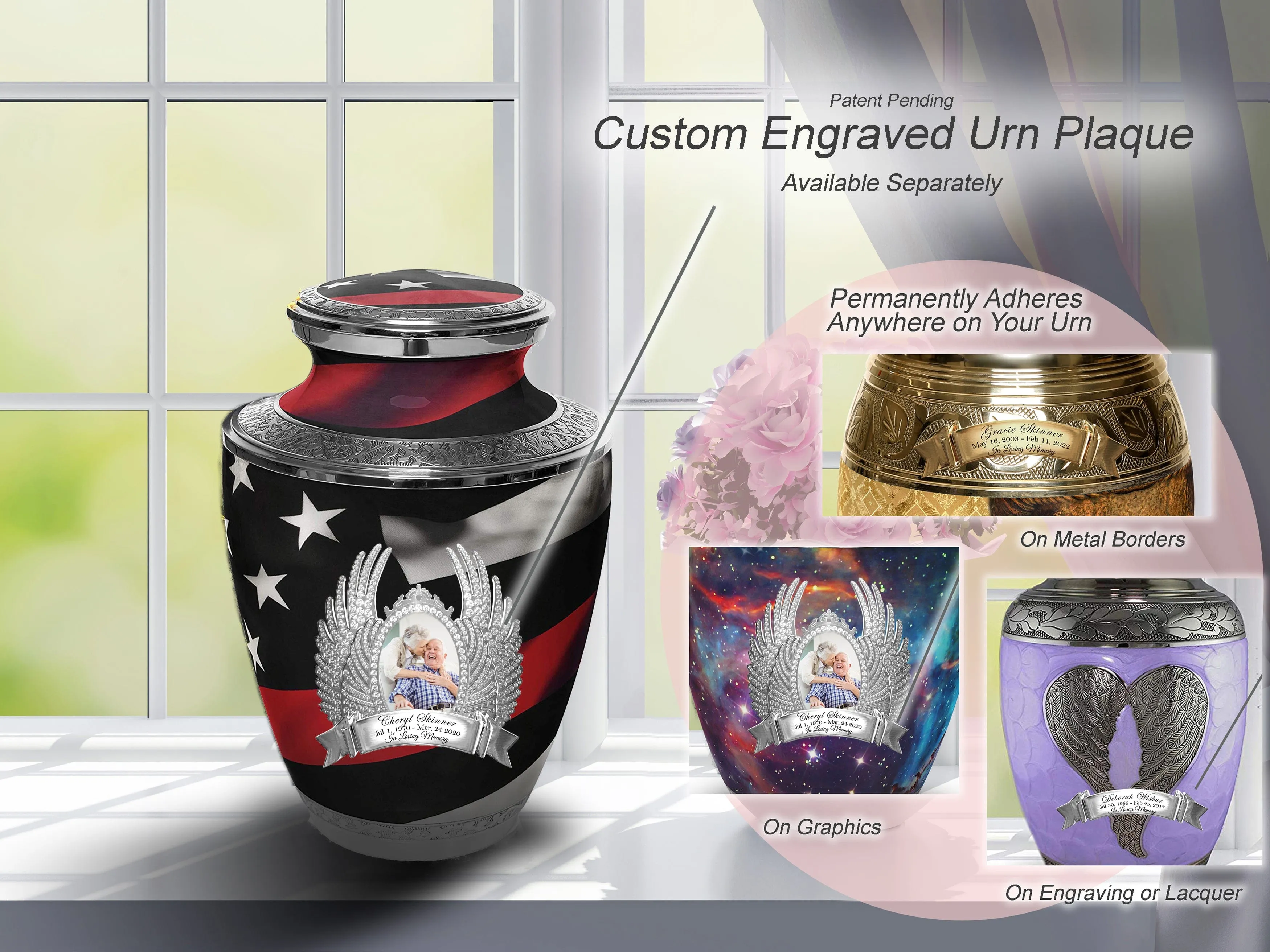 Red Line Firefighter Cremation Urns