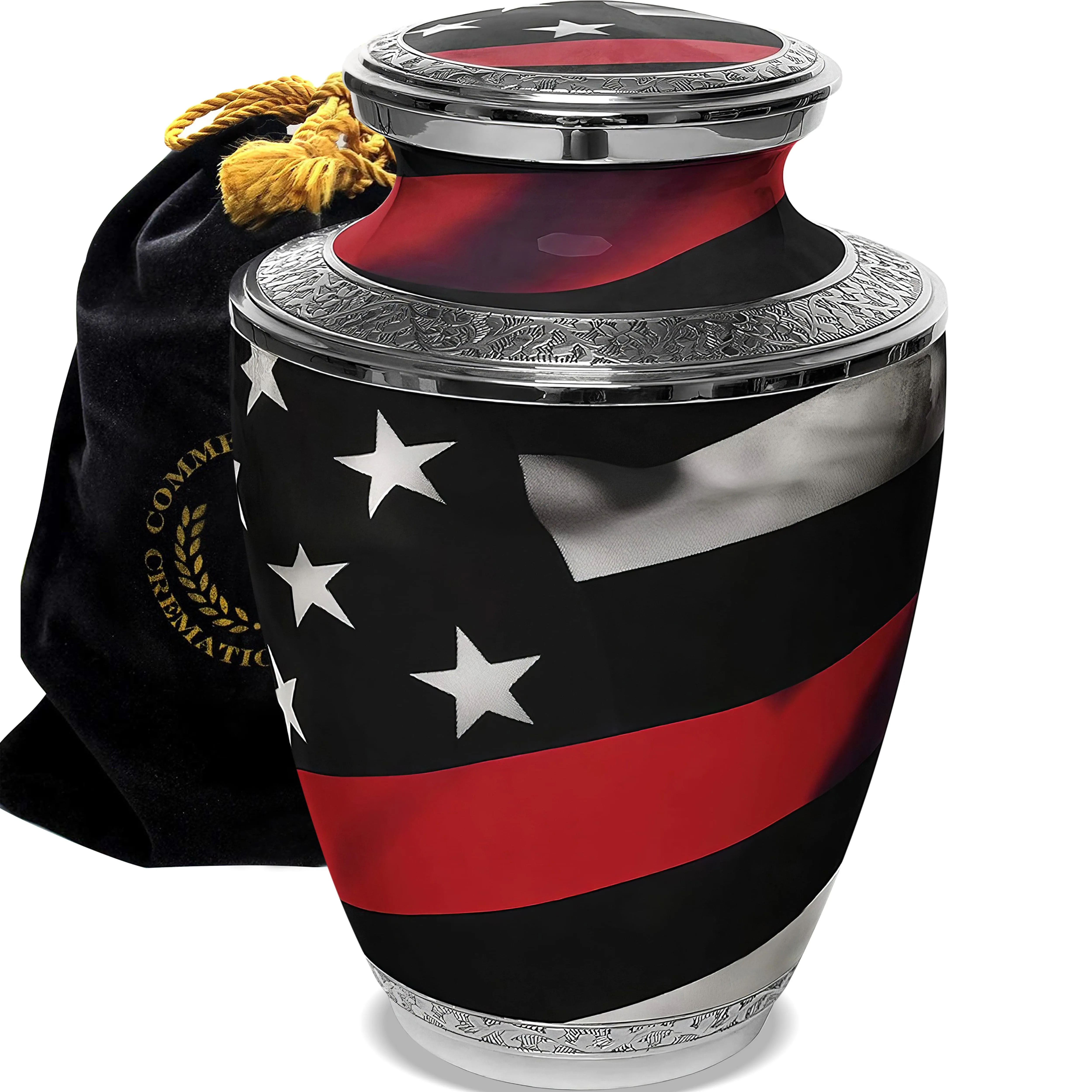 Red Line Firefighter Cremation Urns