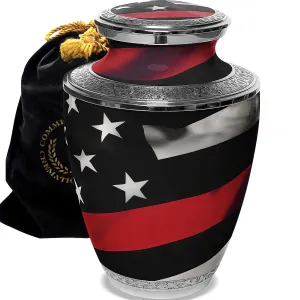 Red Line Firefighter Cremation Urns