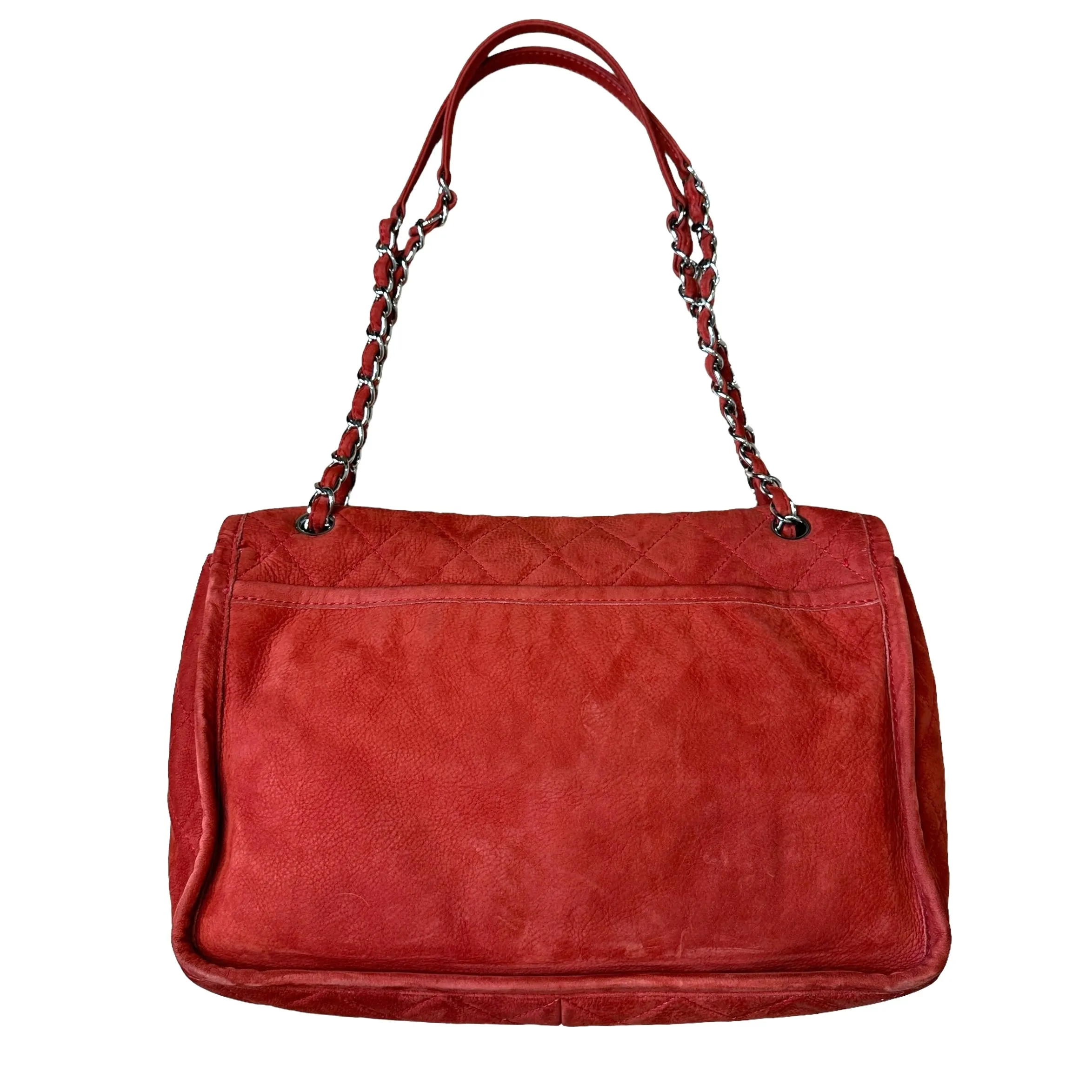 Red Nubuck Maxi Bag