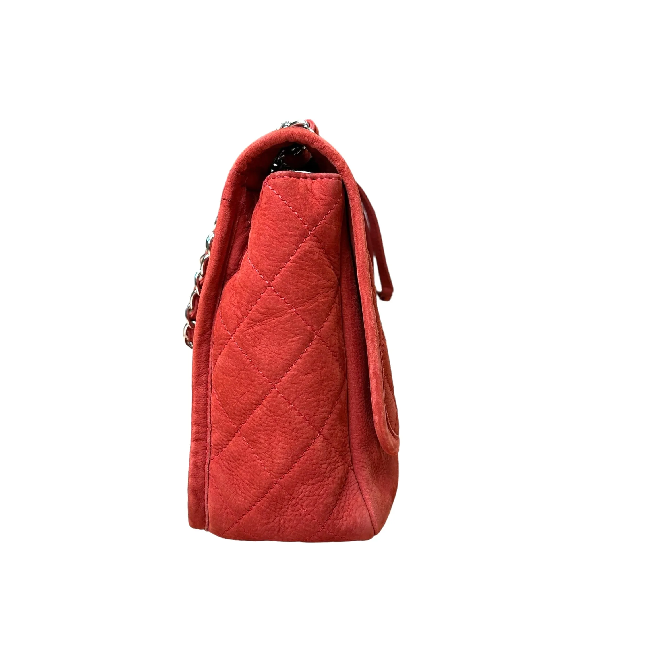 Red Nubuck Maxi Bag