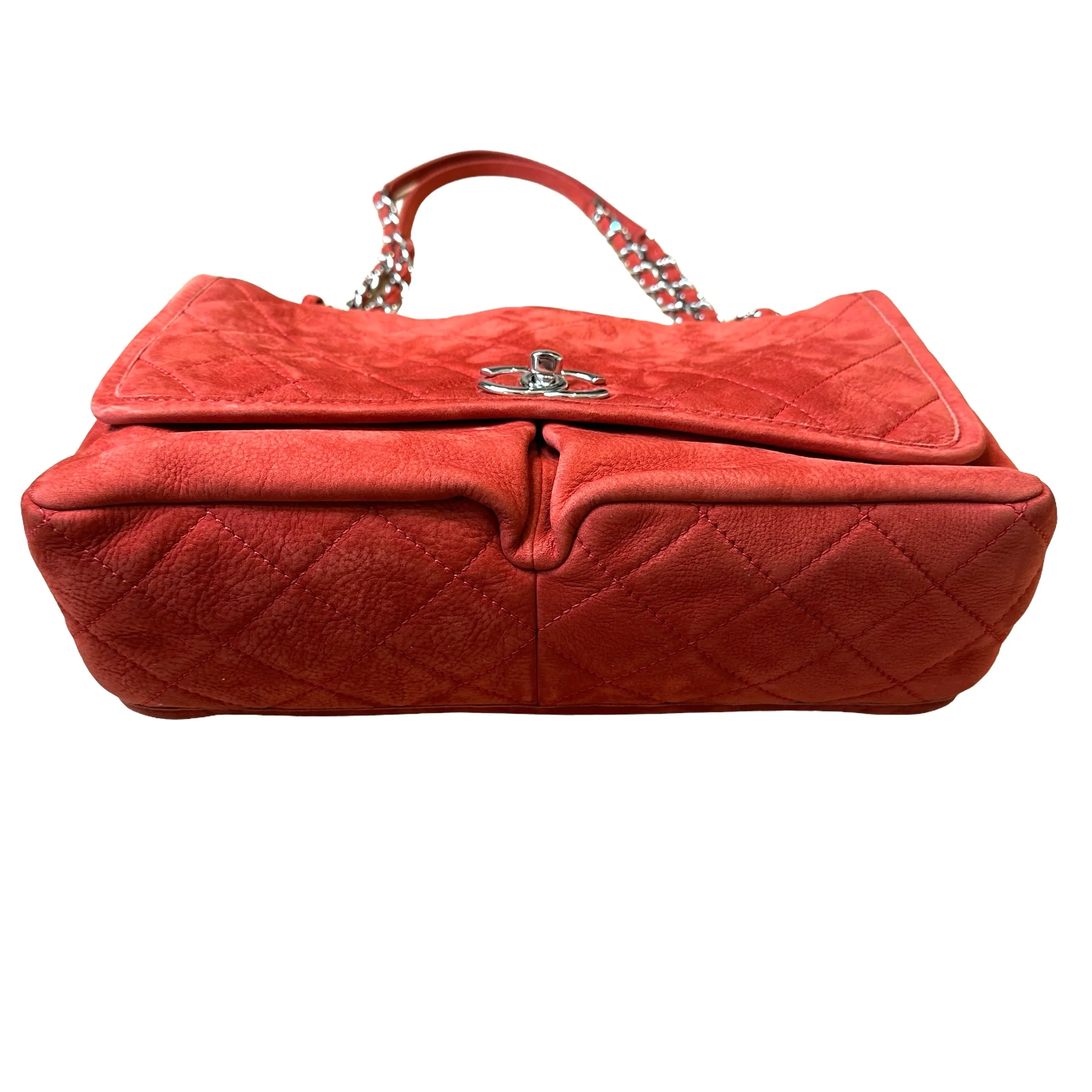 Red Nubuck Maxi Bag
