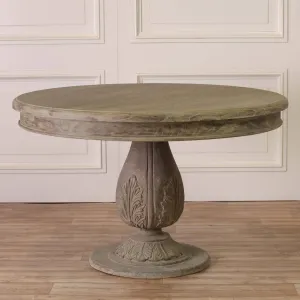 Round Pedestal Acorn Dining Table 120Cm