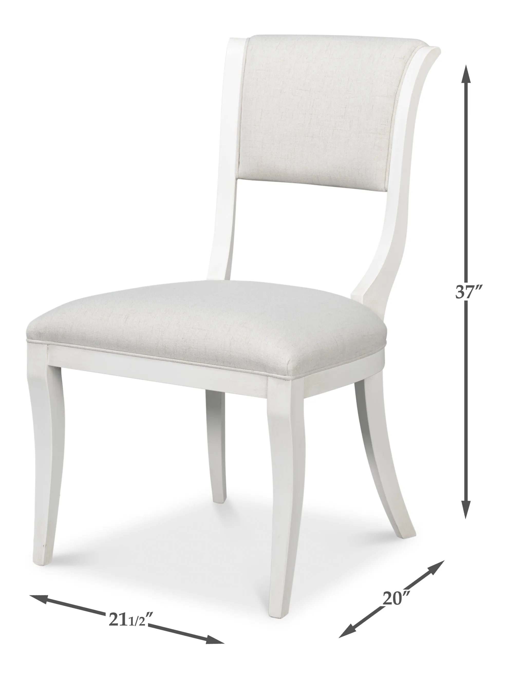 Sarreid - Trophy Elegant Side Chair  Cream - Ivory - Traditional - set of 2