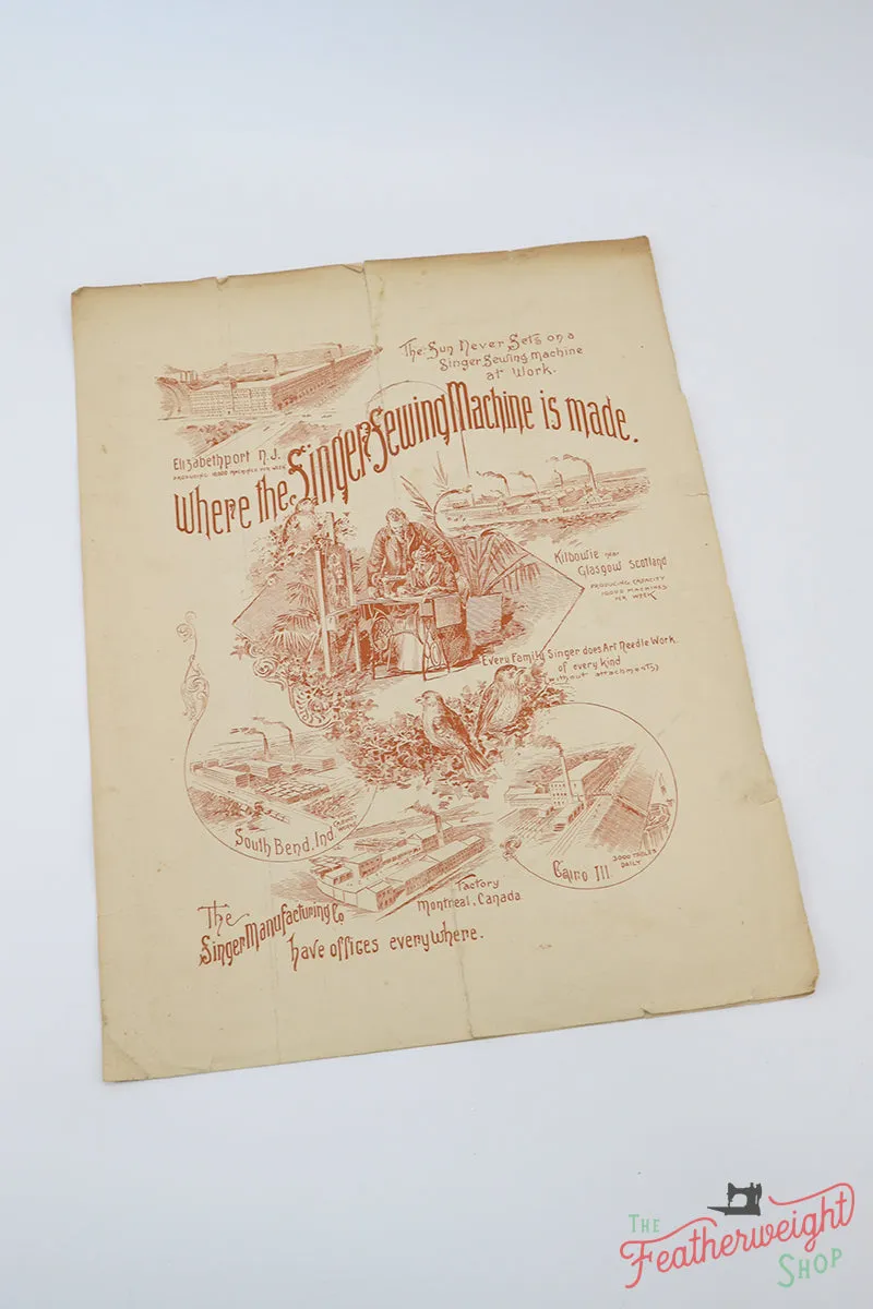 Sheet Music, The Merry Singer 1891 (Vintage Original) - RARE