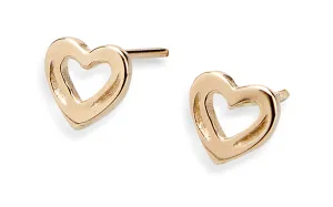 Shoe Heart Earrings, 14k Gold