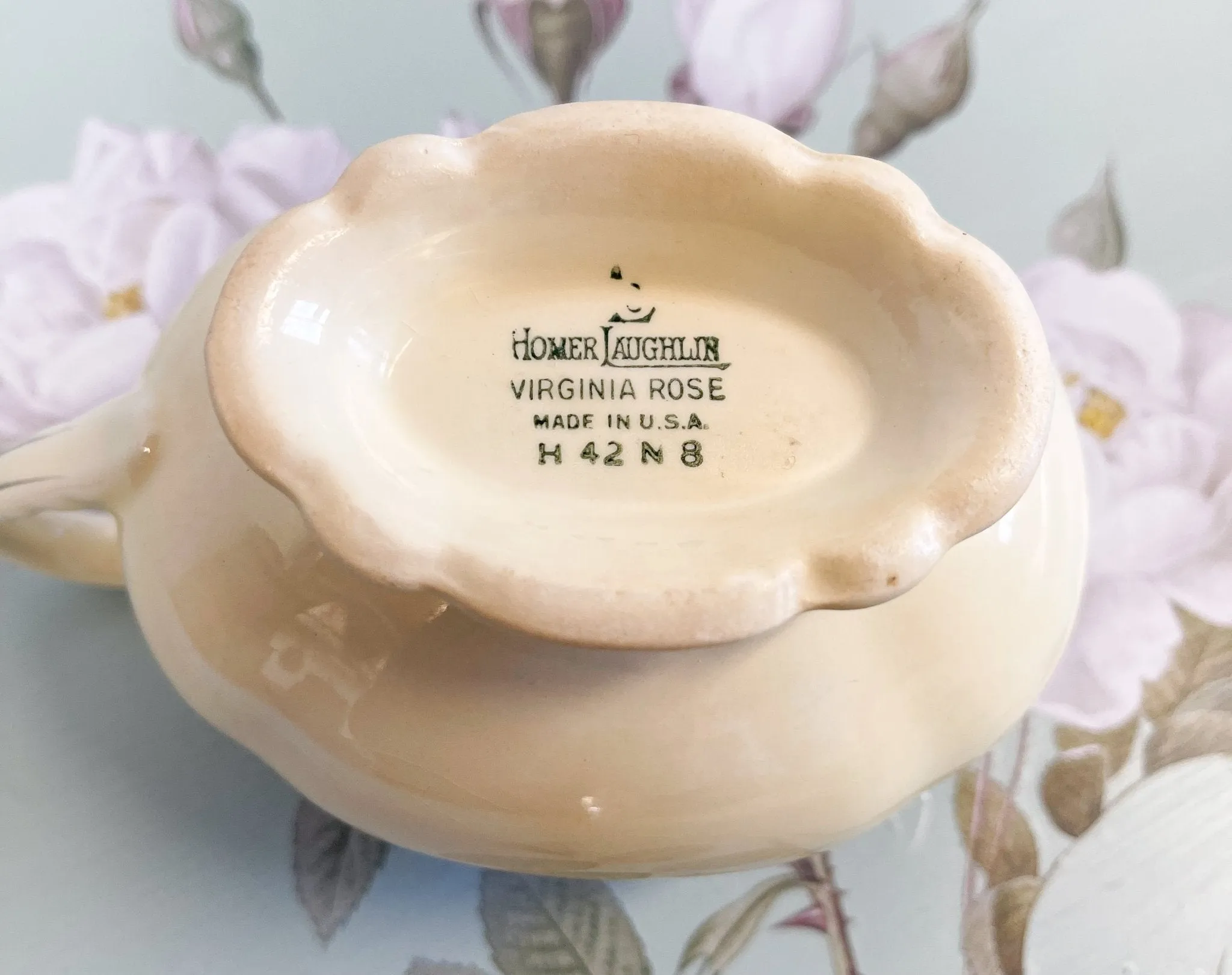 Silver Rose Patrician Creamer - Homer Laughlin