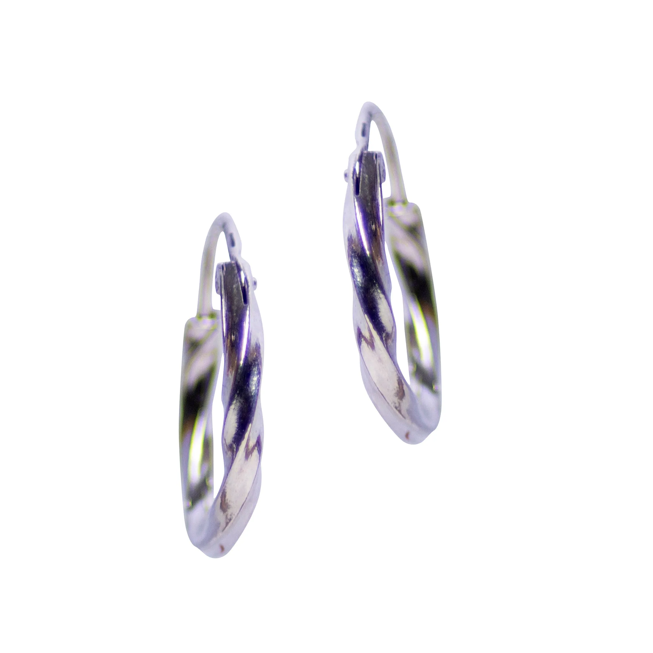 Silver Slow Twist Small Hoop Earrings