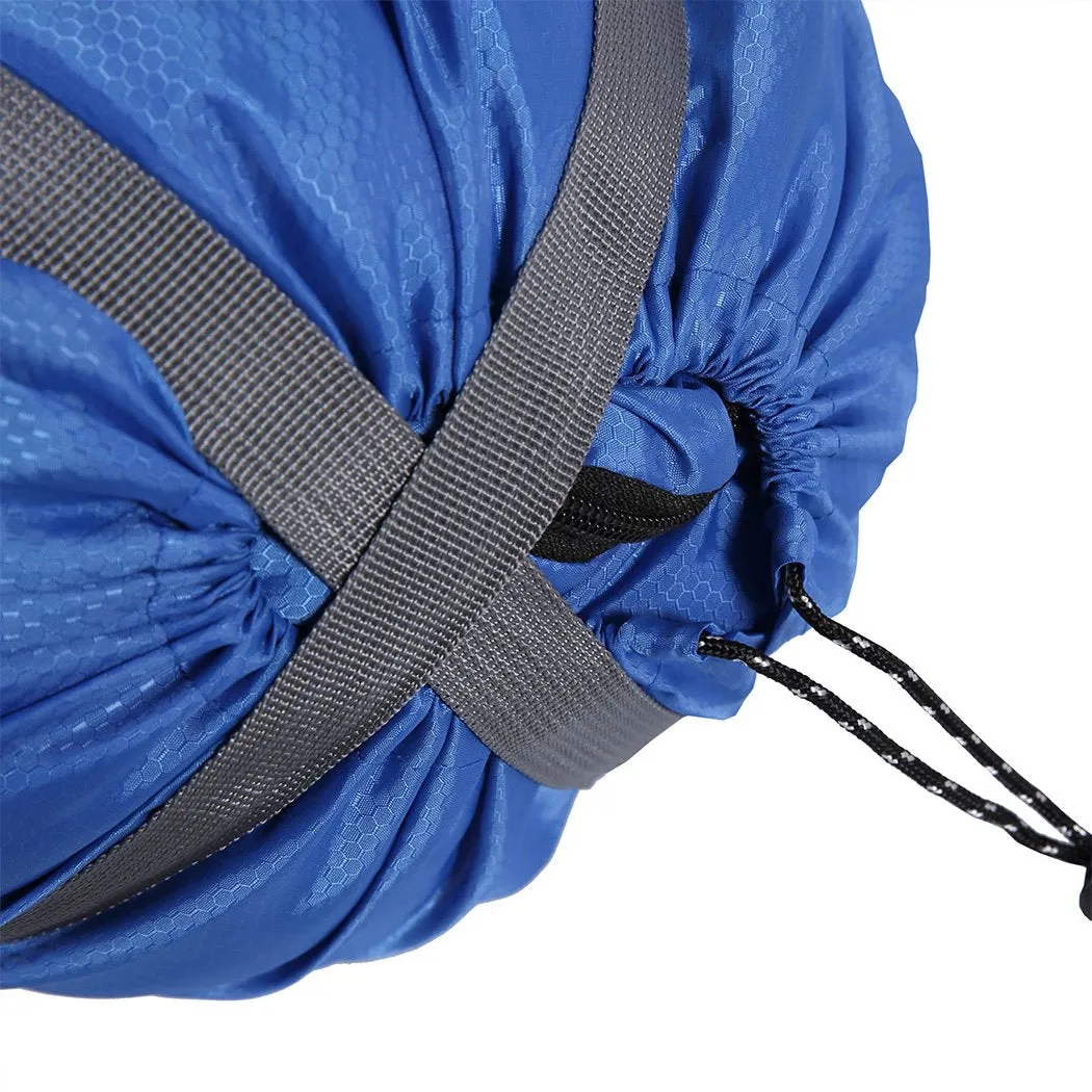 Single Sleeping Bag Bags Outdoor Camping Hiking Thermal -10 deg Tent Blue