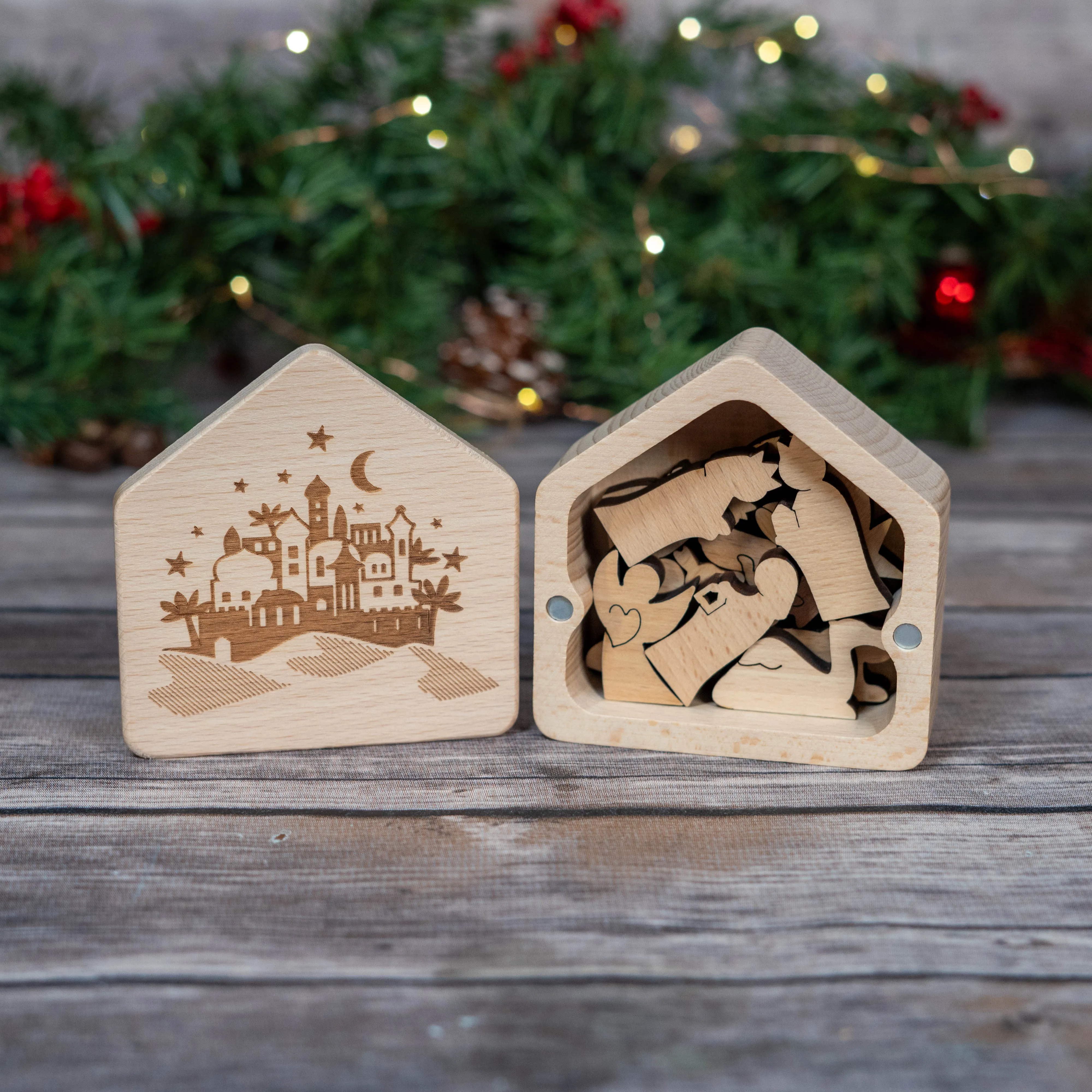 Small  Nativity Scene in Box