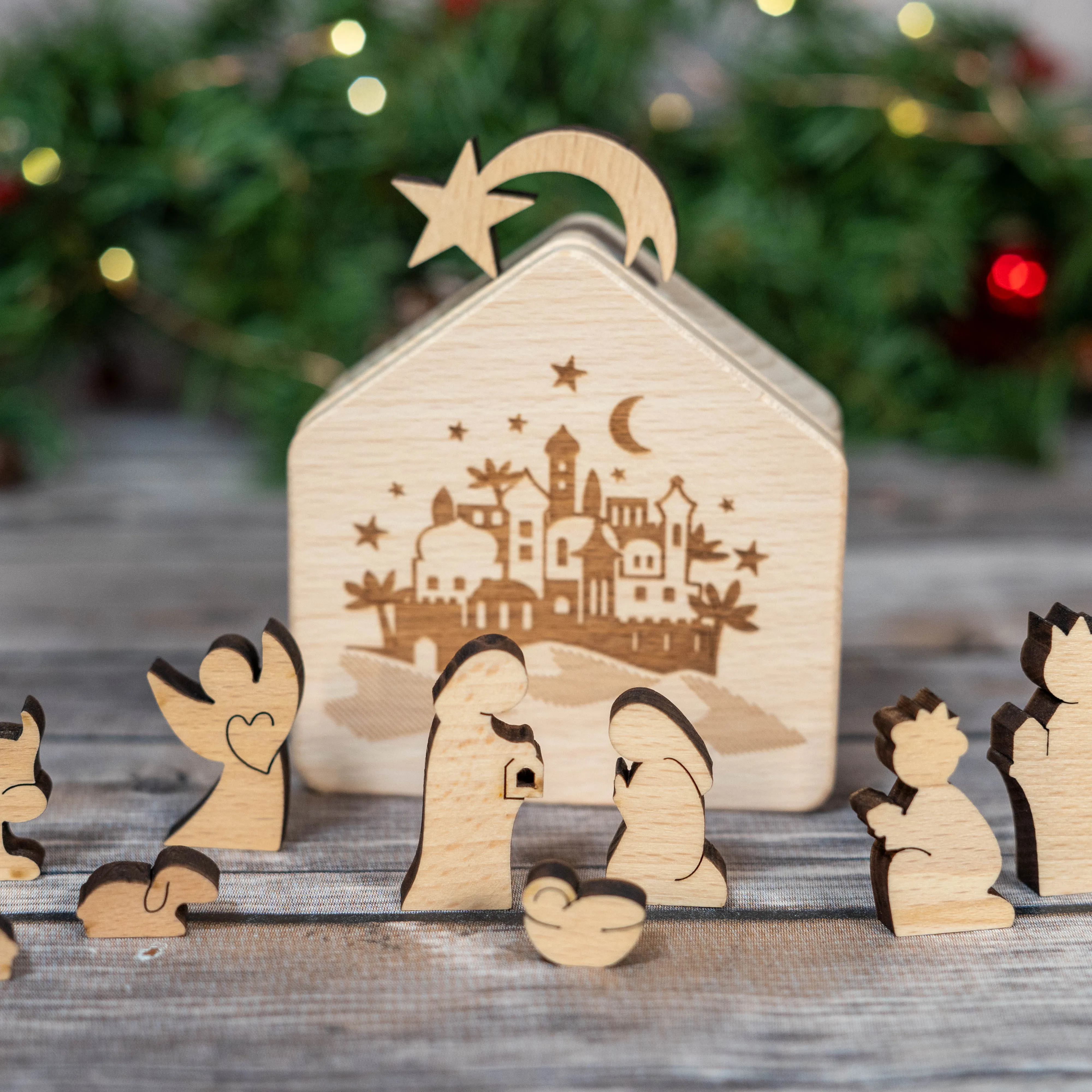 Small  Nativity Scene in Box