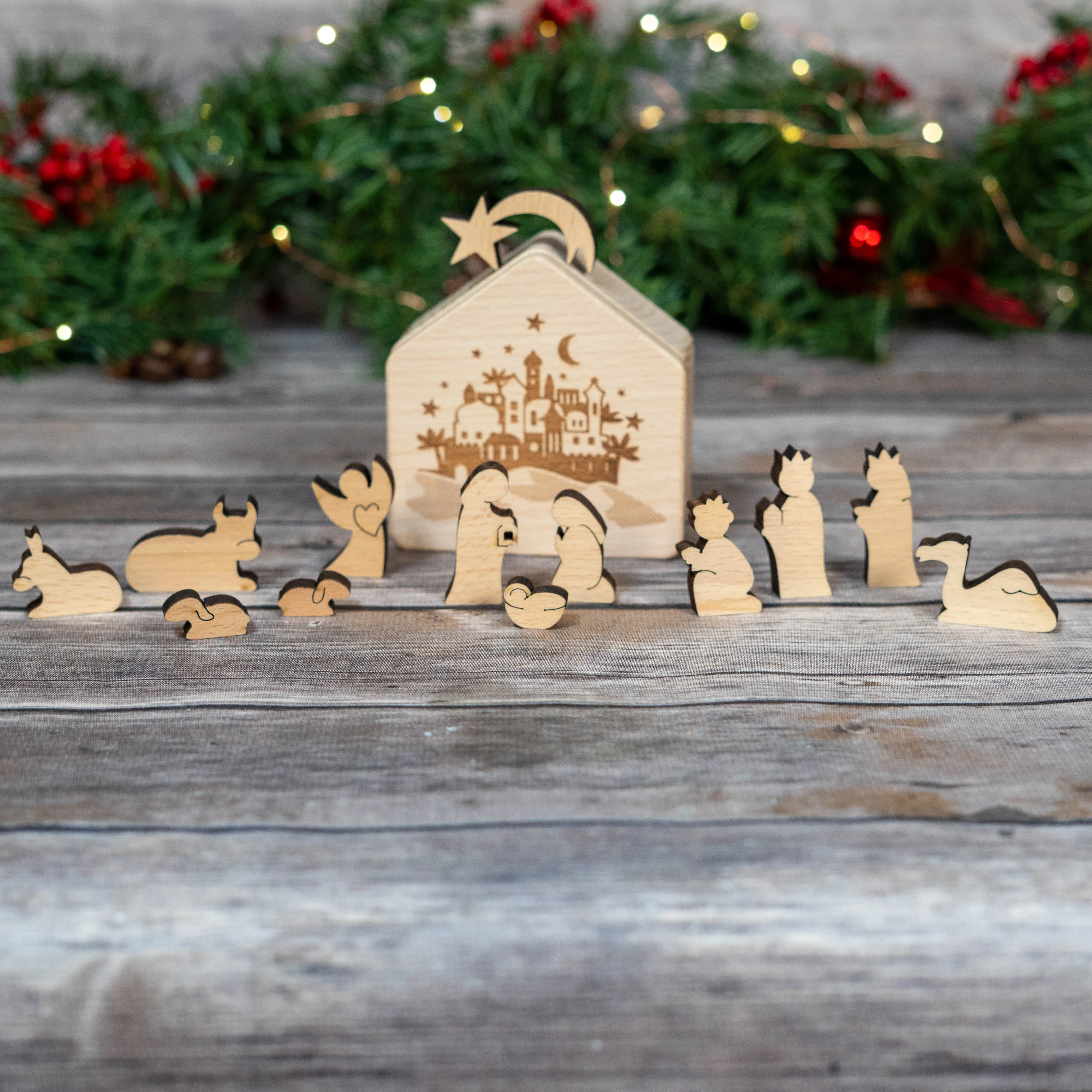 Small  Nativity Scene in Box