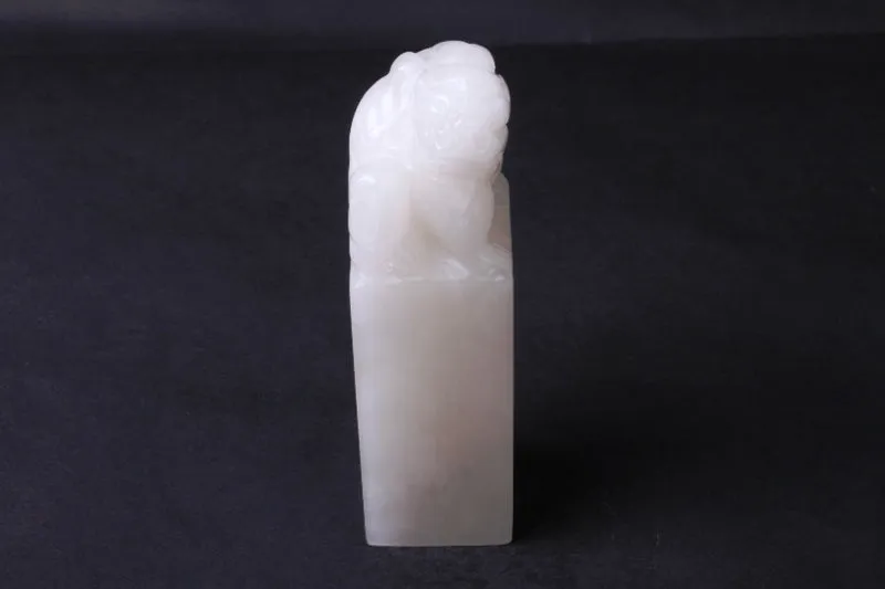 SNOW PIXIU - Oriental Collectors Seal Stamp Stone Relief Carved Pixiu