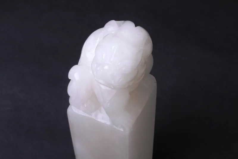 SNOW PIXIU - Oriental Collectors Seal Stamp Stone Relief Carved Pixiu