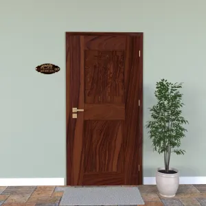 Solid Teak Carved Bird Designed 3 by 6 Door with Choukat