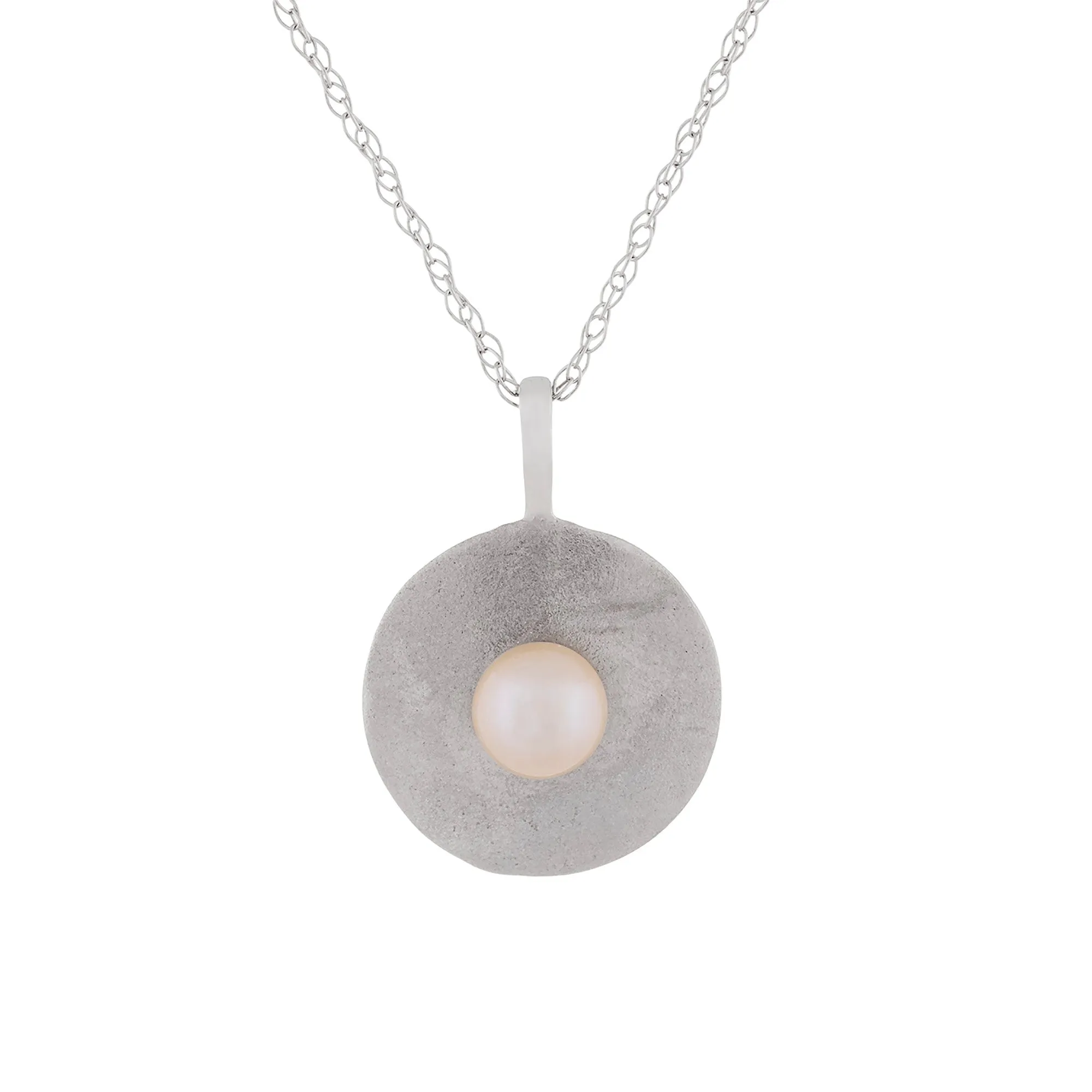Splendid Pearls 14K White Gold Pearl Pendant