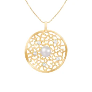 Splendid Pearls 14K Yellow Gold Pearl Pendant HE-220YG