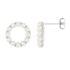 Splendid Pearls Sterling Silver Pearl Earrings ESR-482