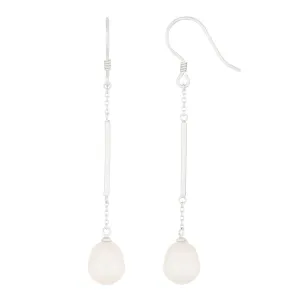 Splendid Pearls Sterling Silver Pearl Earrings ESR-488