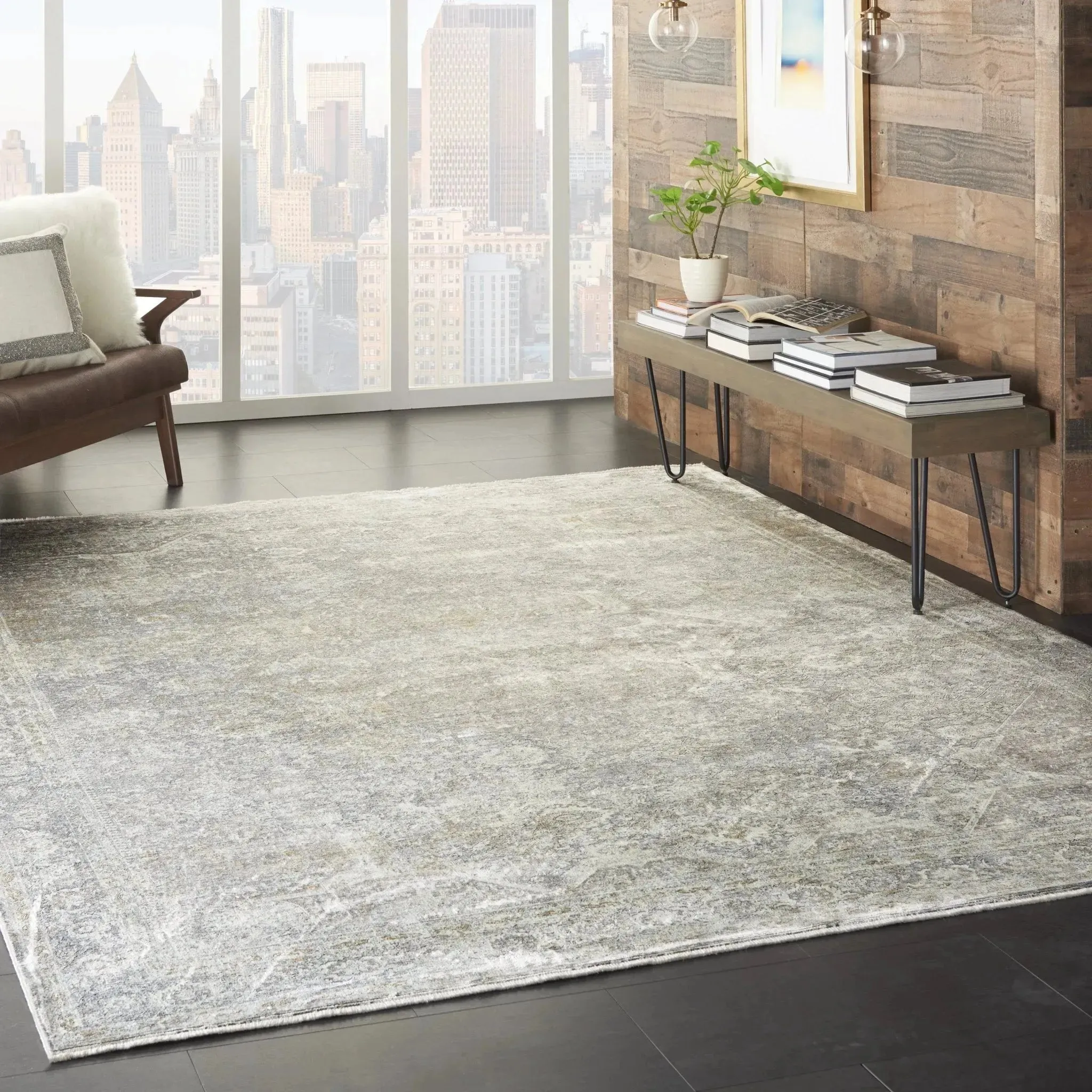Starry Nights STN03 Silver/Cream Rug