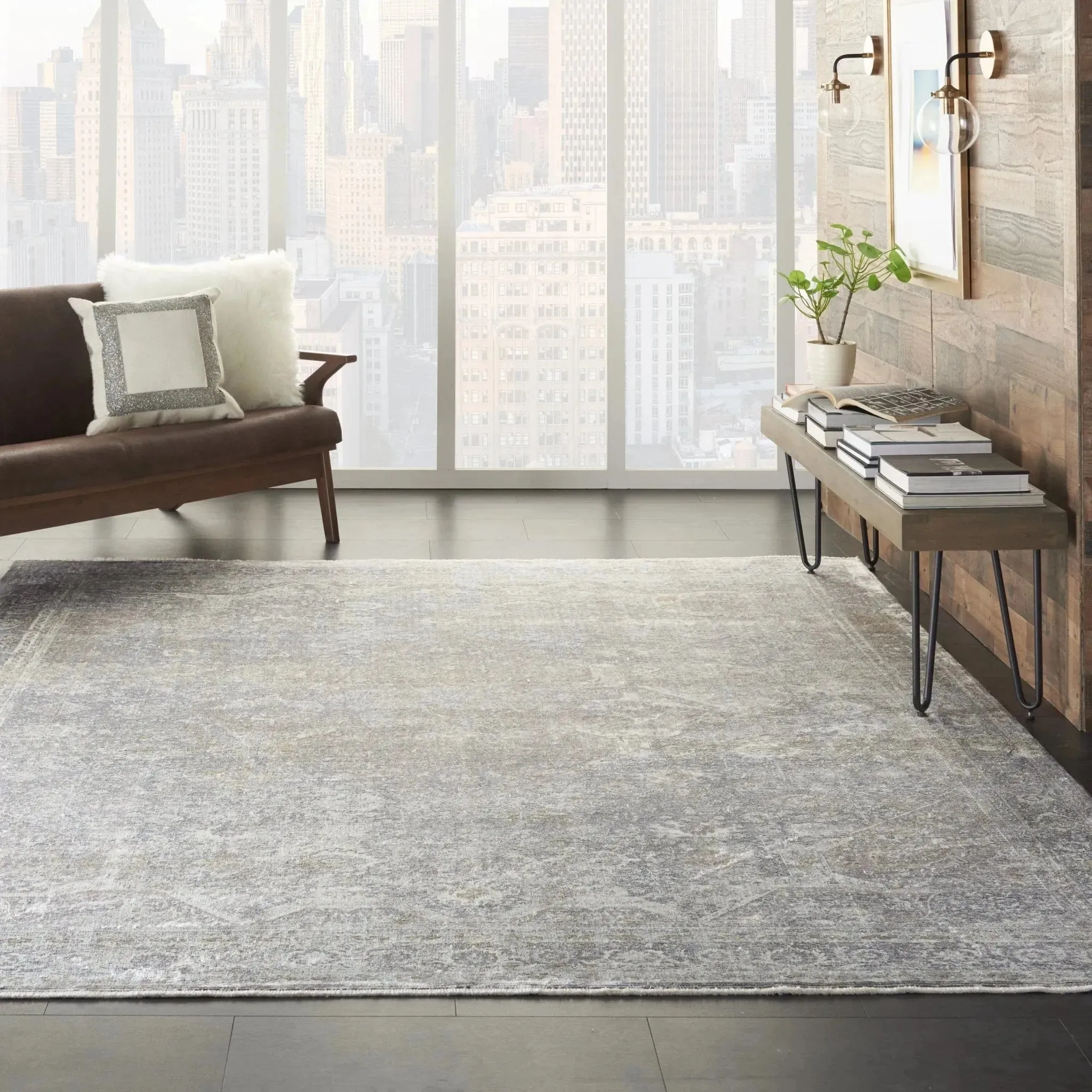 Starry Nights STN03 Silver/Cream Rug