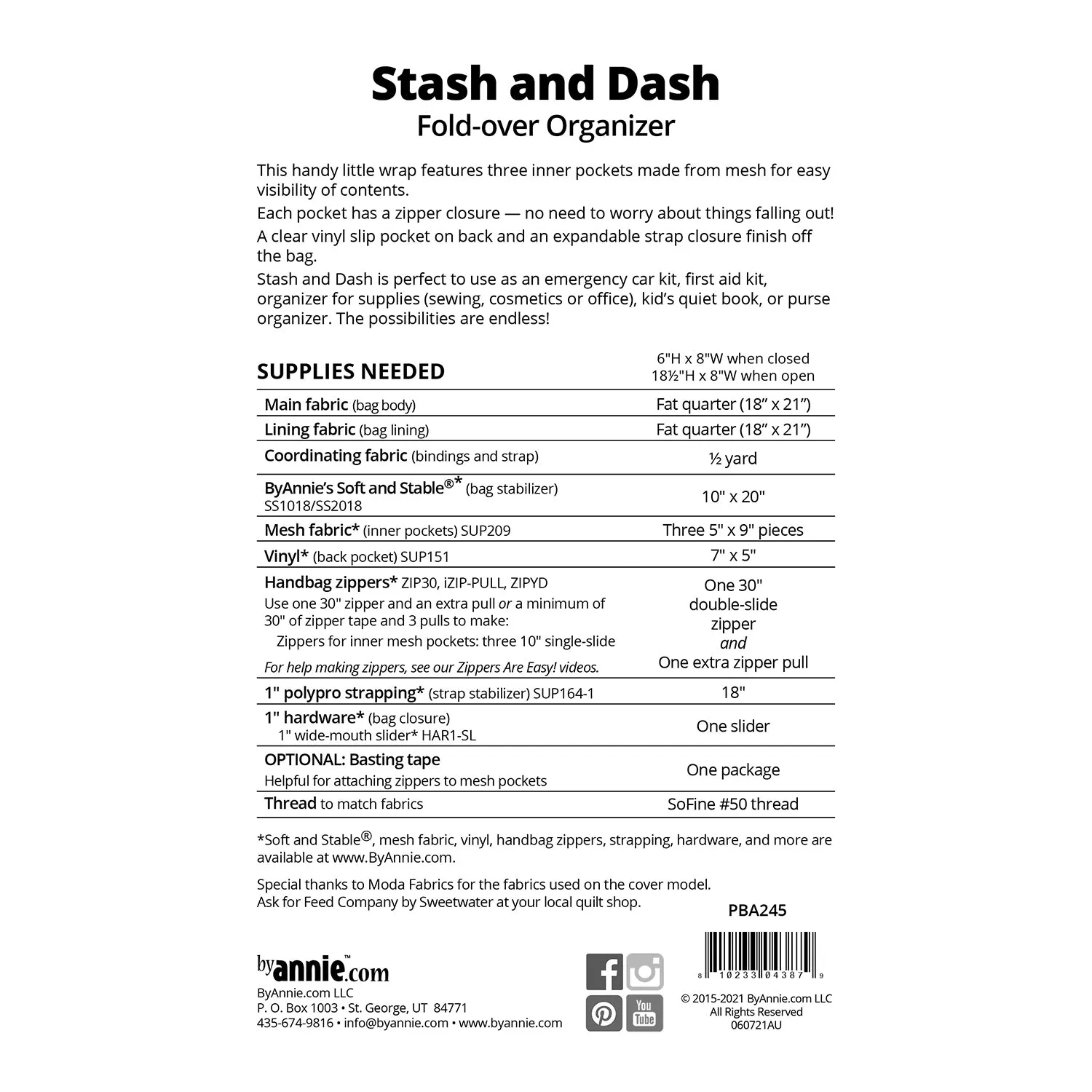 Stash and Dash - By Annie