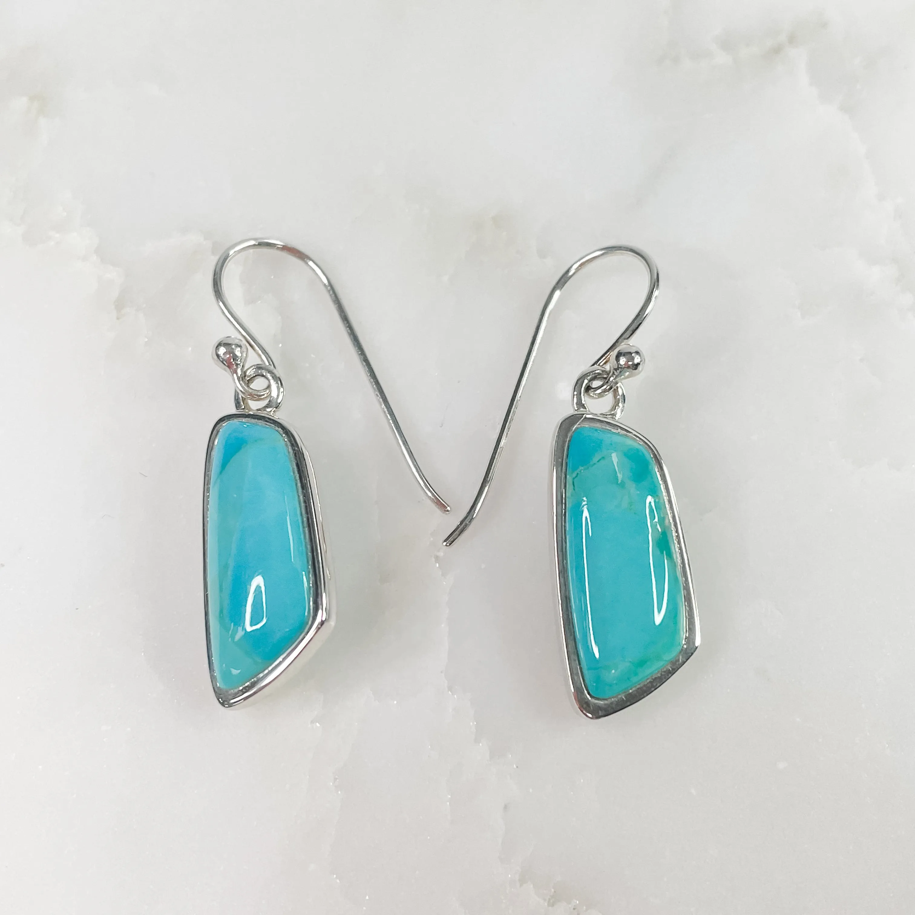 Sterling Silver and Turquoise Dangle Earrings