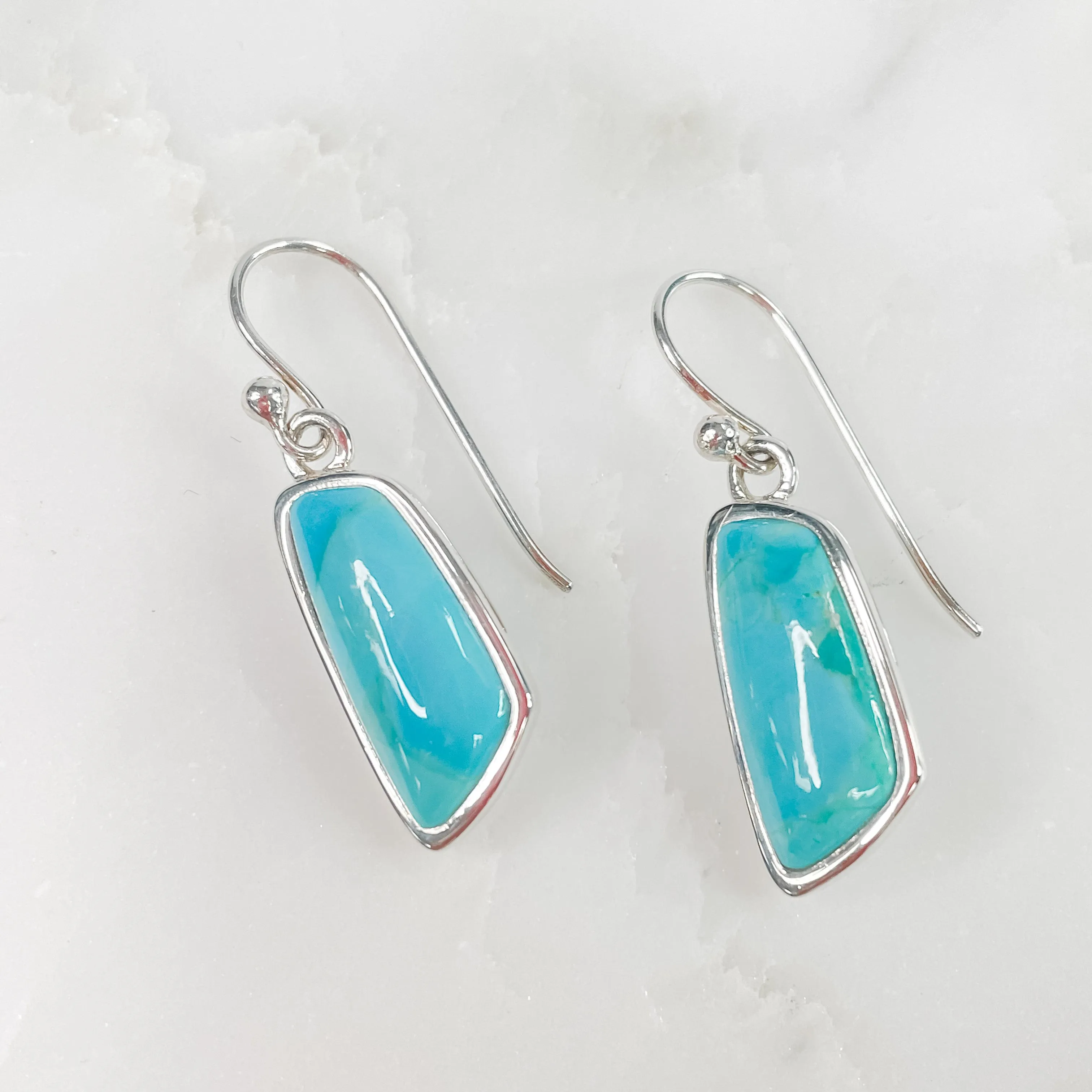 Sterling Silver and Turquoise Dangle Earrings