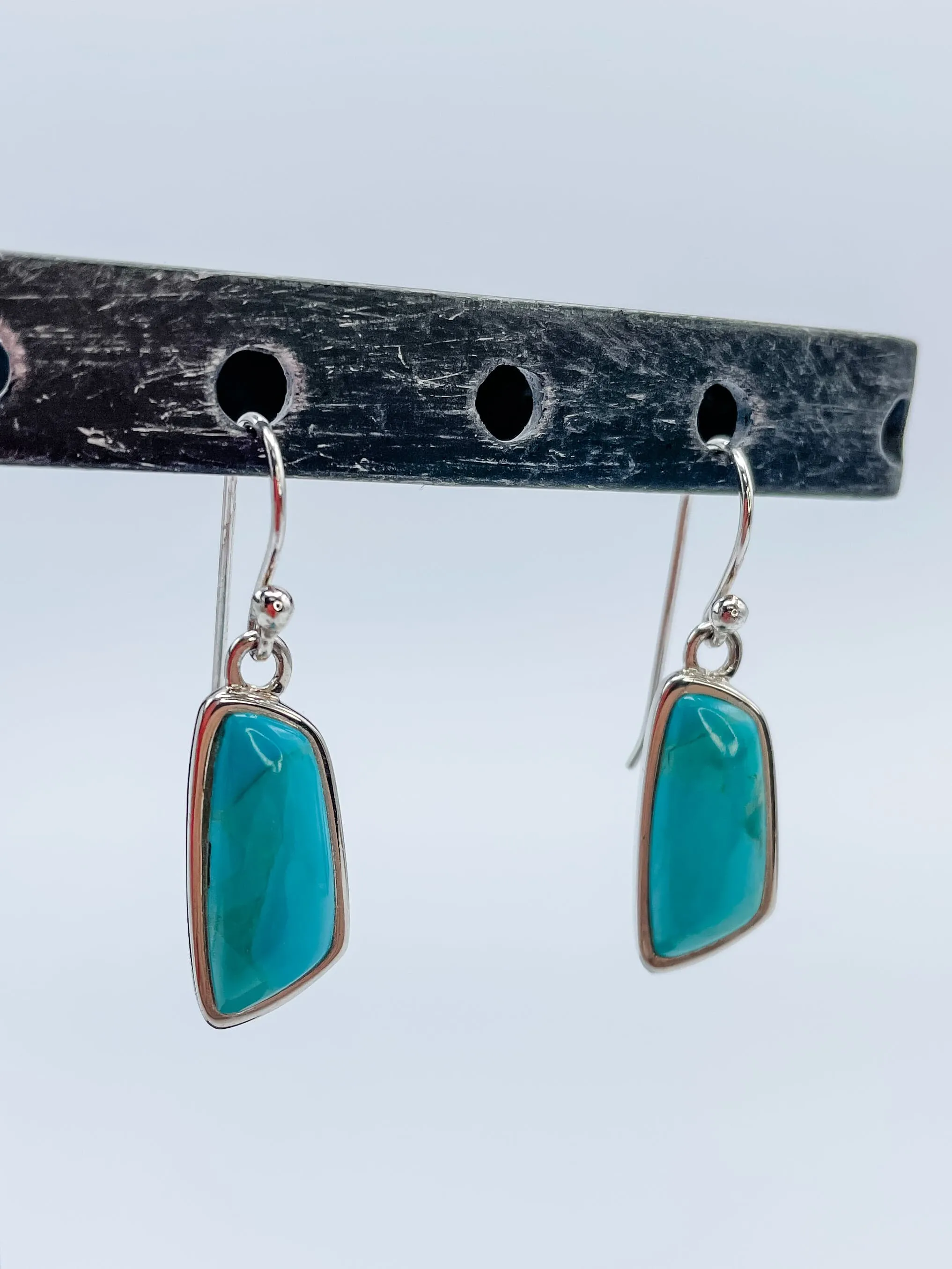 Sterling Silver and Turquoise Dangle Earrings