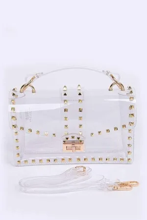 Studded Clear Swing Bag
