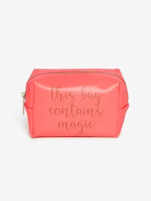 Studiowest Coral Text Printed Makeup Pouch