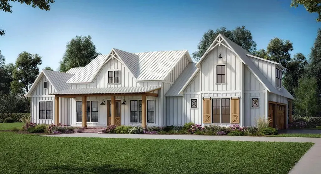Stylish 4-Bedroom Home Plan with Bonus Room and Spacious Garage