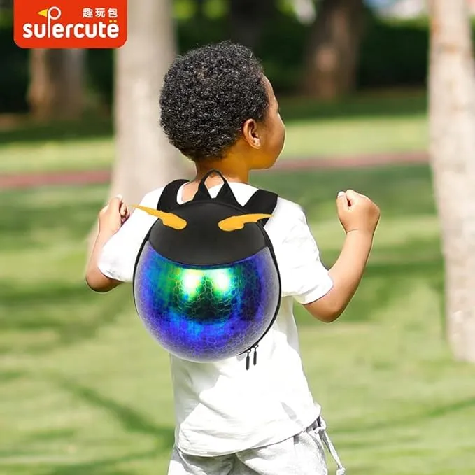 Supercute Purple And Gold Beetle Backpack