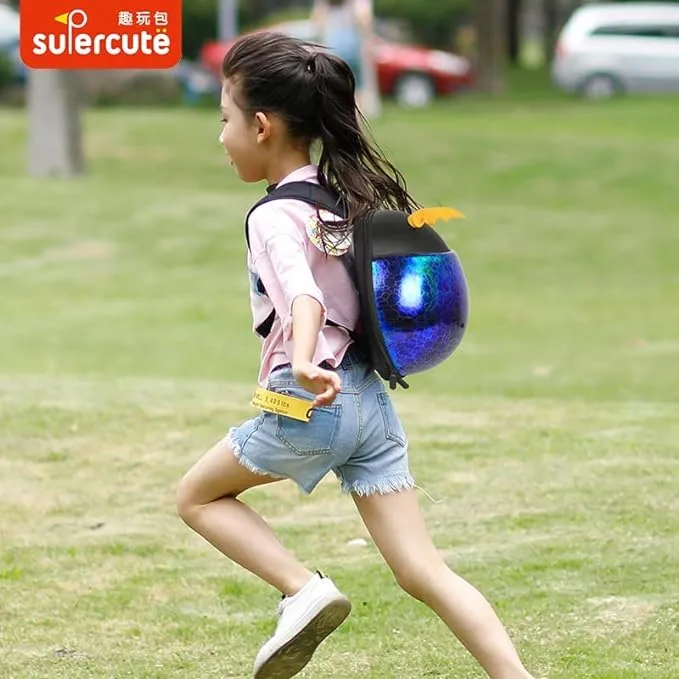 Supercute Purple And Gold Beetle Backpack