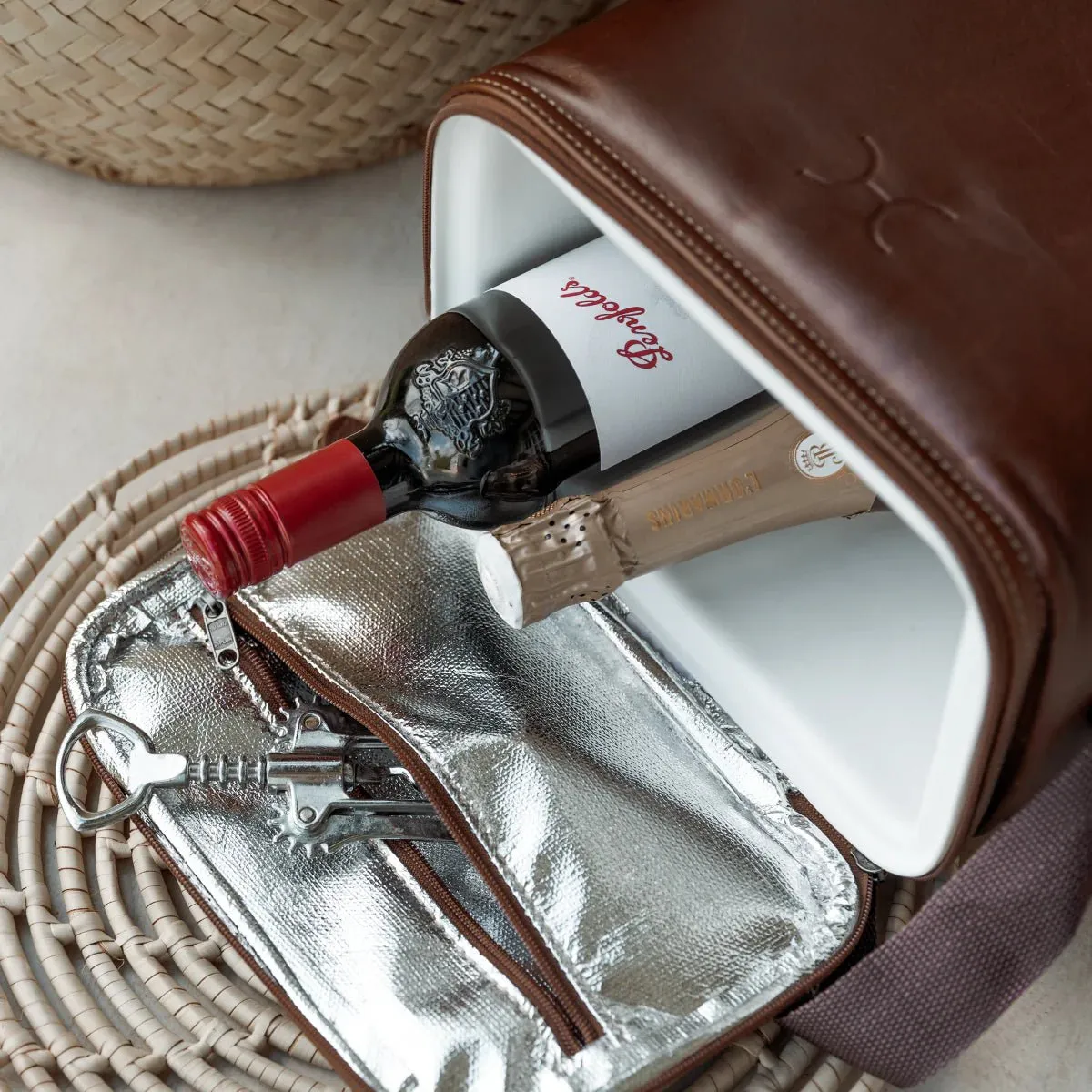 Thandana Leather Long Tom Wine Cooler