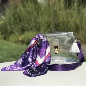 The Fort Worth Clear Medium Saddle Bag