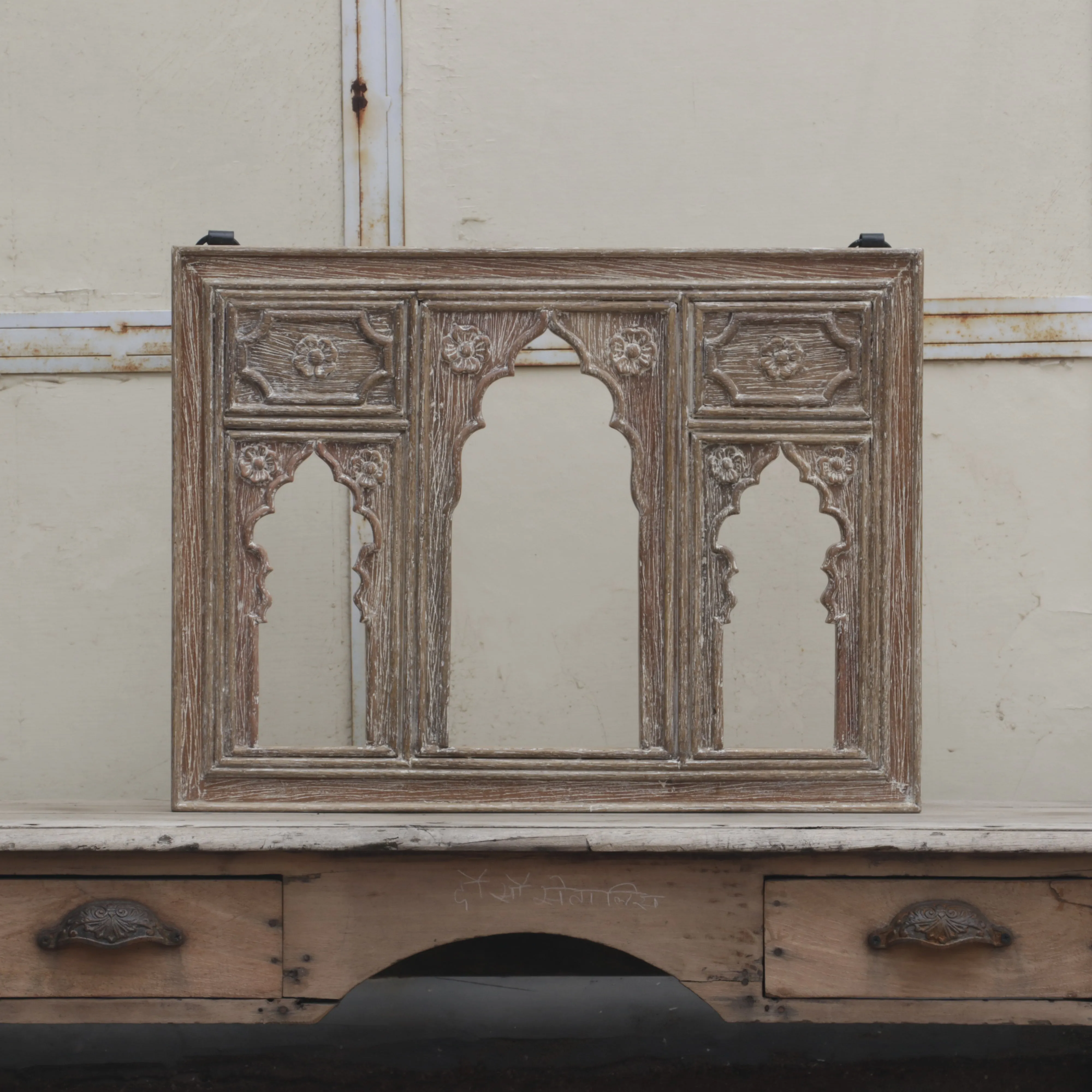 Unique Carved Heritage Finished Wooden Handmade Wall Mirror