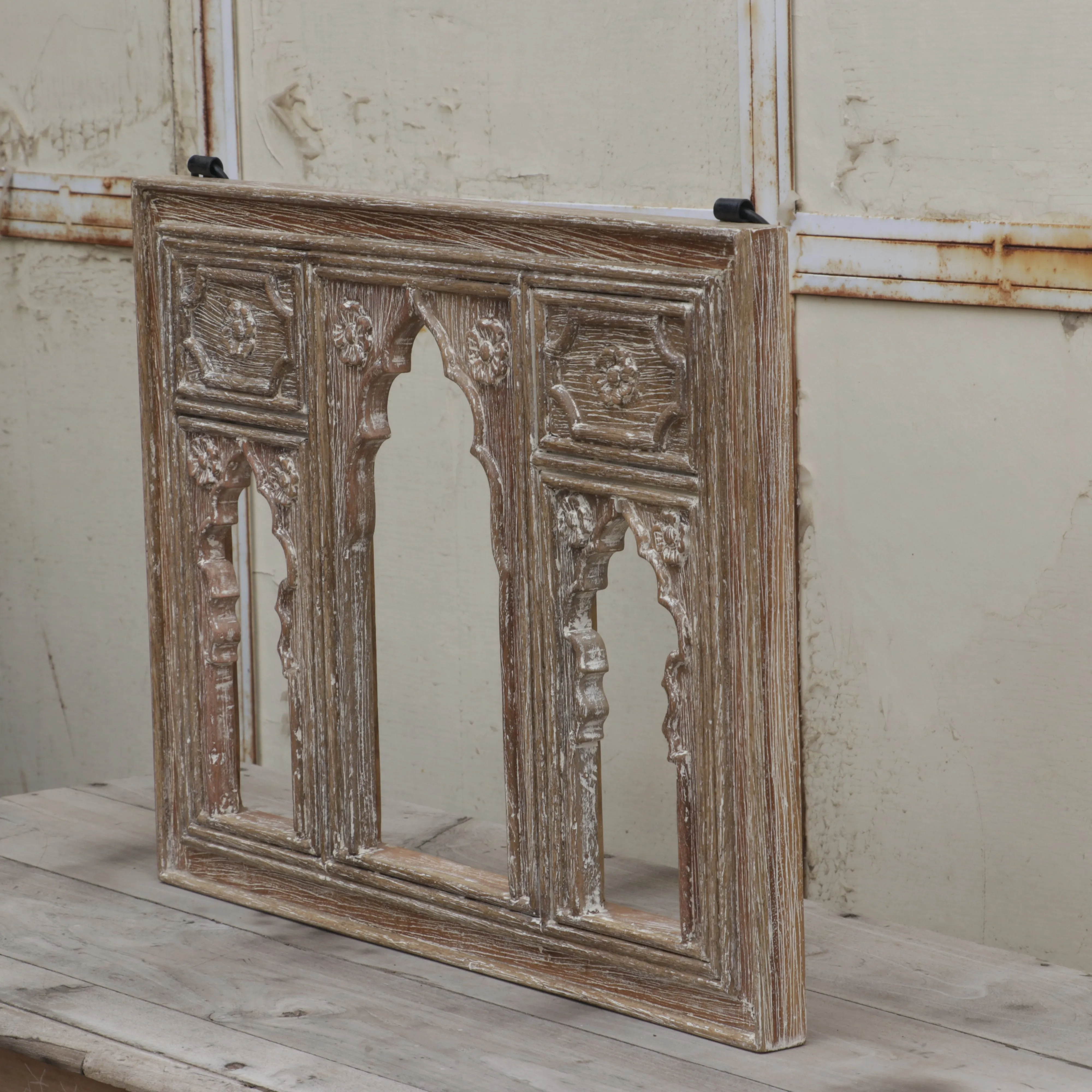 Unique Carved Heritage Finished Wooden Handmade Wall Mirror