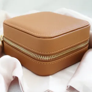 Vegan Leather Jewelry Organizer - Chestnut